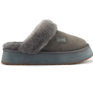 Australia Luxe Collective  Platform Suede & Shearling Mules slippers 8 NEW $200